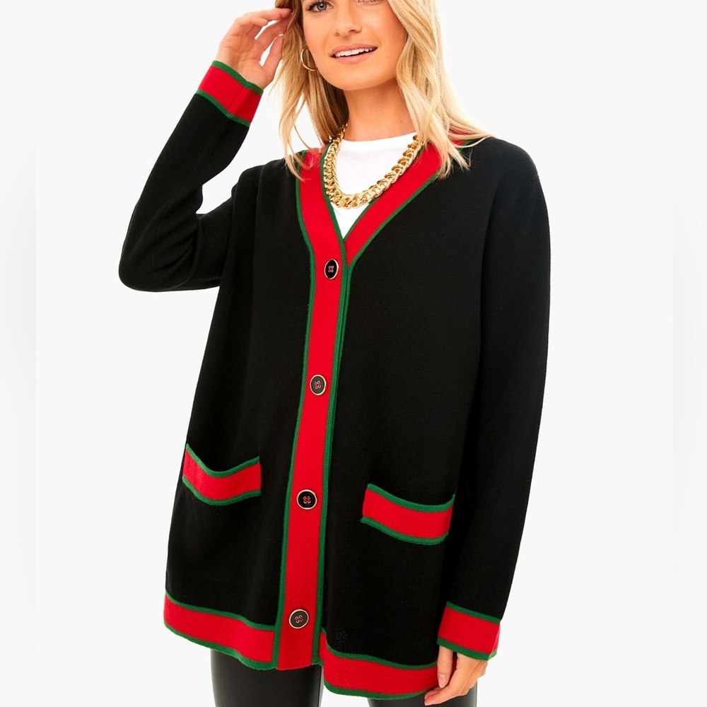 TUCKERNUCK Black Wool Lauren Cardigan Sweater